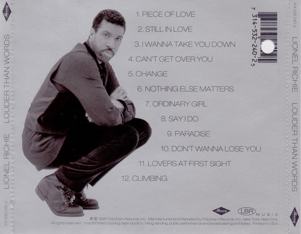Lionel Richie : Louder Than Words (CD, Album)