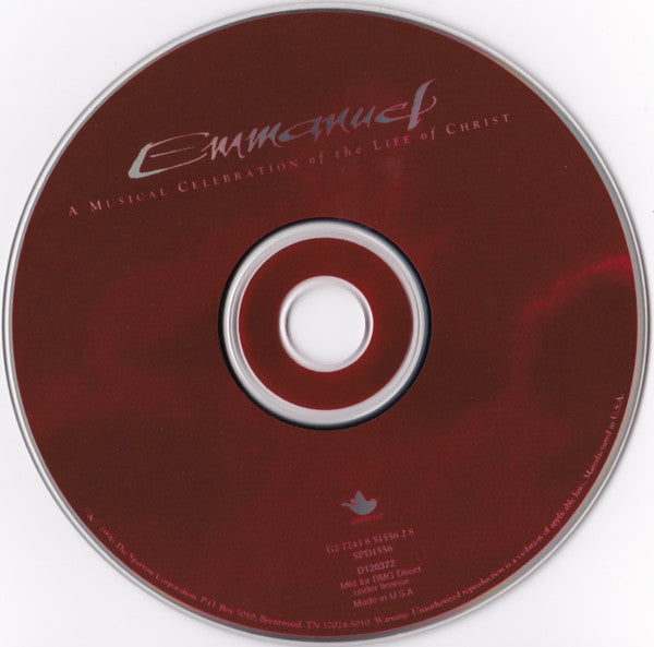 Various : Emmanuel A Musical Celebration Of The Life Of Christ (CD, Album, Comp)