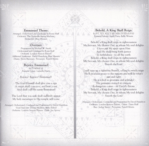 Various : Emmanuel A Musical Celebration Of The Life Of Christ (CD, Album, Comp)