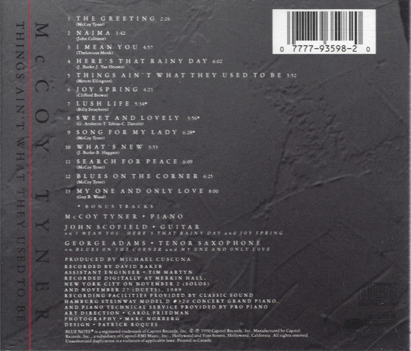 McCoy Tyner : Things Ain't What They Used To Be (CD, Album)