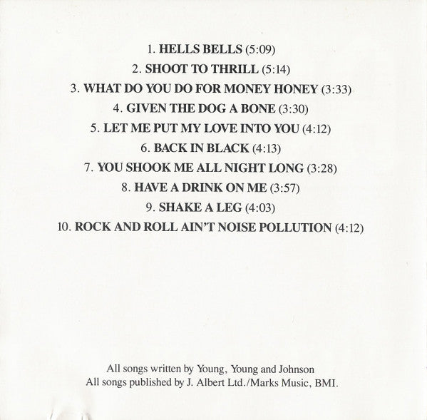 AC/DC : Back In Black (CD, Album, Club, RE, Spe)