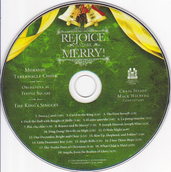 Mormon Tabernacle Choir And Orchestra at Temple Square Featuring The King's Singers : Rejoice And Be Merry! (CD, Album)