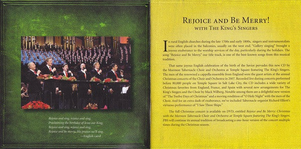 Mormon Tabernacle Choir And Orchestra at Temple Square Featuring The King's Singers : Rejoice And Be Merry! (CD, Album)