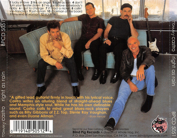 Tommy Castro : Right As Rain (HDCD, Album)