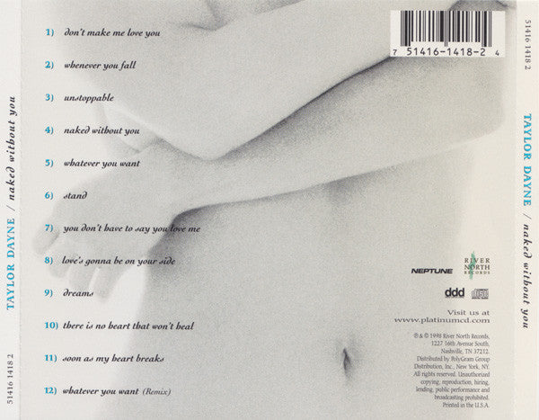Taylor Dayne : Naked Without You (CD, Album)