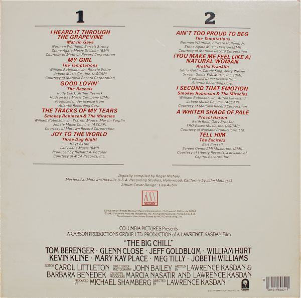 Various : The Big Chill - Original Motion Picture Soundtrack (LP, Album, Comp)
