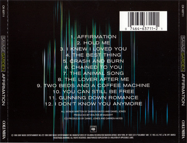 Savage Garden : Affirmation (CD, Album)