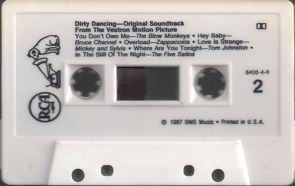 Various : Dirty Dancing (Original Soundtrack From The Vestron Motion Picture) (Cass, Album, Comp, Whi)