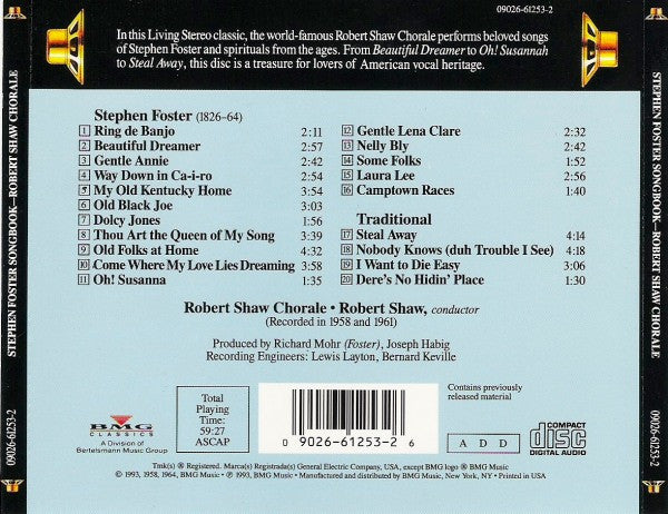 The Robert Shaw Chorale : Stephen Foster Song Book (CD)