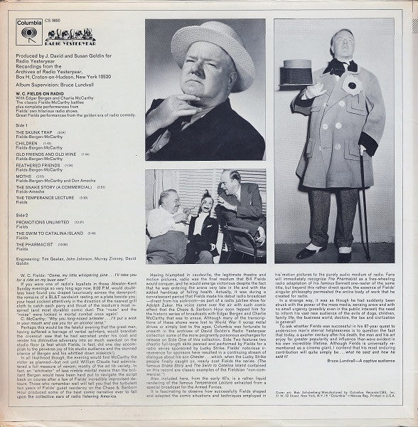 W.C. Fields : W.C. Fields On Radio With Edgar Bergen & Charlie McCarthy (LP, RP)