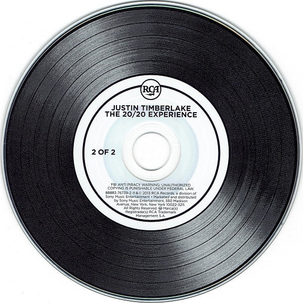 Justin Timberlake : The 20/20 Experience (2 Of 2) (2xCD, Album, Dlx, Tar)