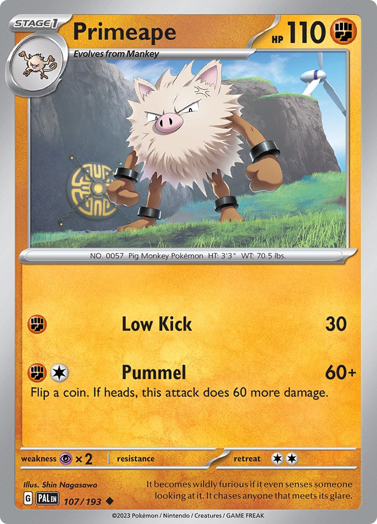 Primeape [PAL - 107/193] Pokemon Trading Card