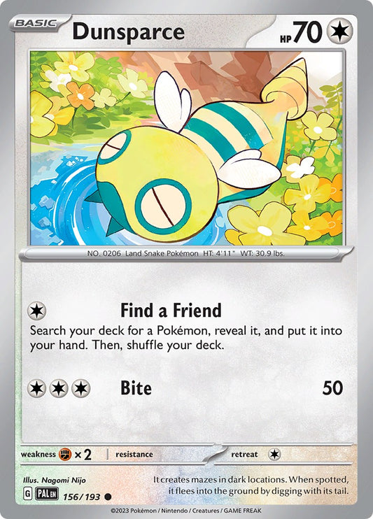 Dunsparce [PAL - 156/193] Pokemon Trading Card