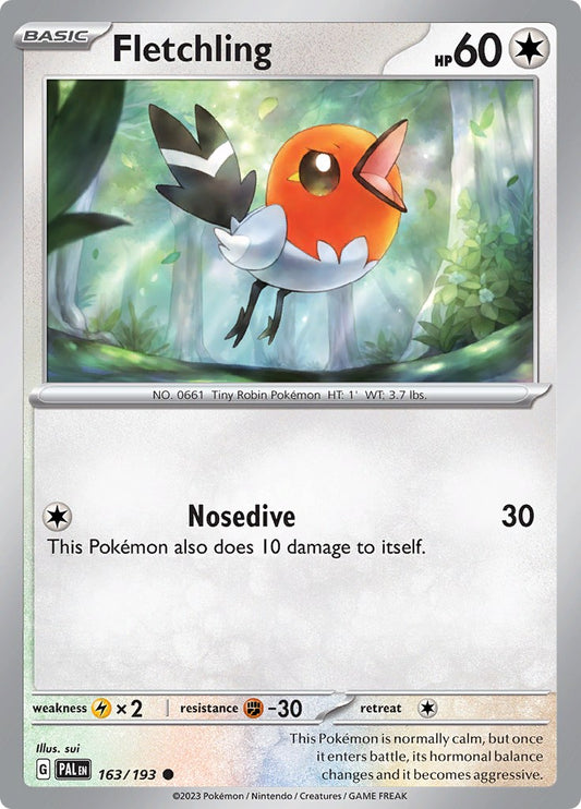 Fletchling [PAL - 163/193] Pokemon Trading Card