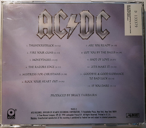 AC/DC : The Razors Edge (CD, Album, Club)