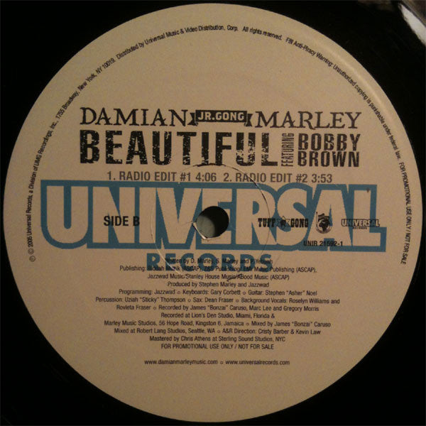 Damian Marley Feat Bobby Brown - Beautiful (12") (VG+) - Endless Media