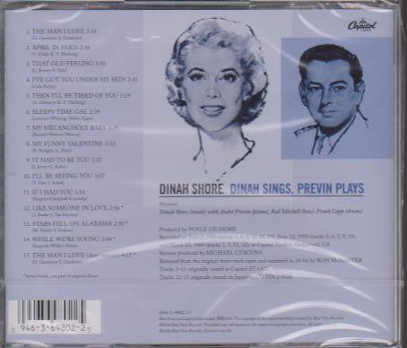 Dinah Shore - Dinah Sings, Previn Plays (CD) (VG+) - Endless Media