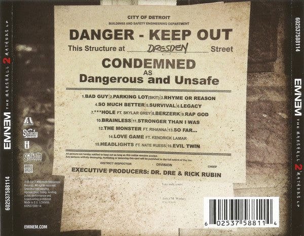 Eminem : The Marshall Mathers LP2 (CD, Album)