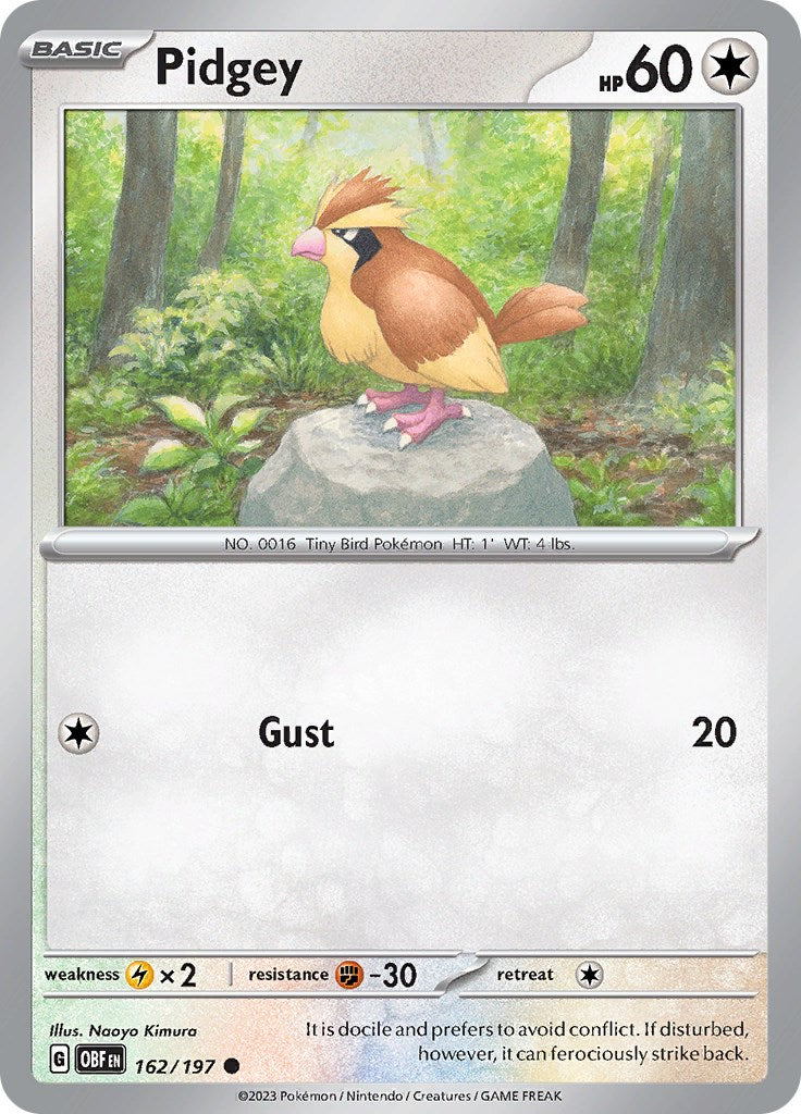 Pidgey [OBF - 162/197] Pokemon Trading Card