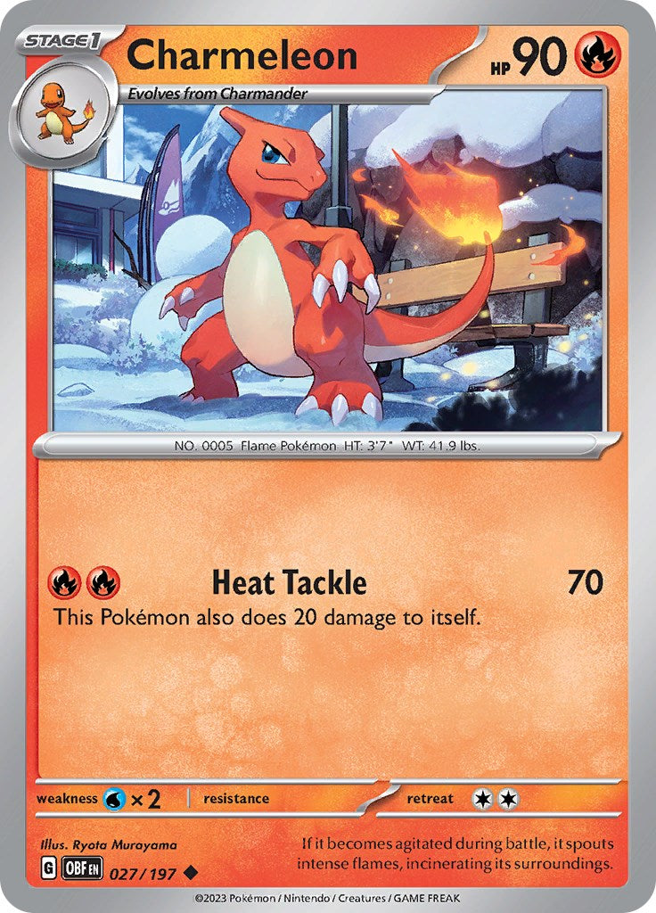 Charmeleon [OBF - 027/197] Pokemon Trading Card