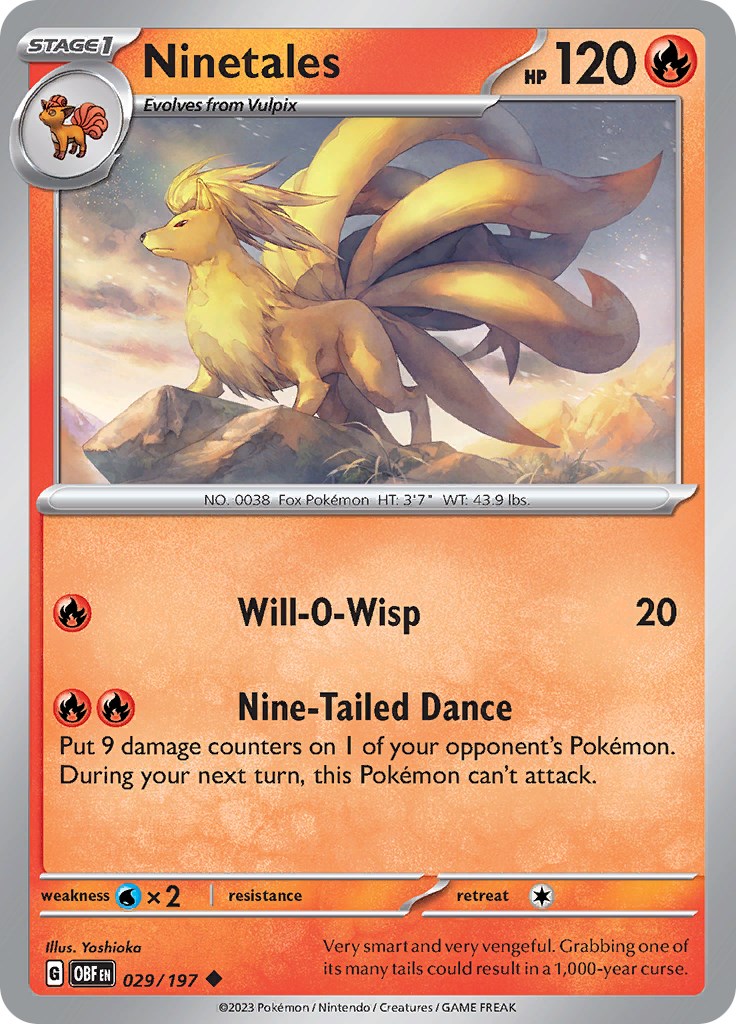 Ninetales [OBF - 029/197] Pokemon Trading Card