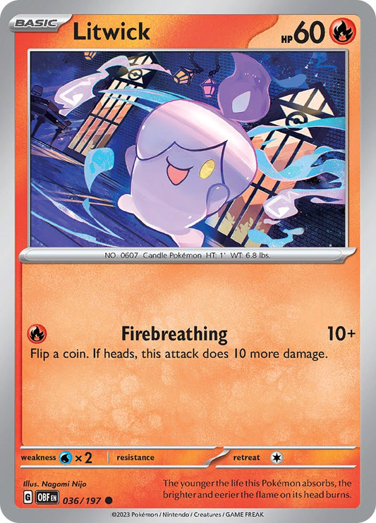 Litwick [OBF - 036/197] Pokemon Trading Card