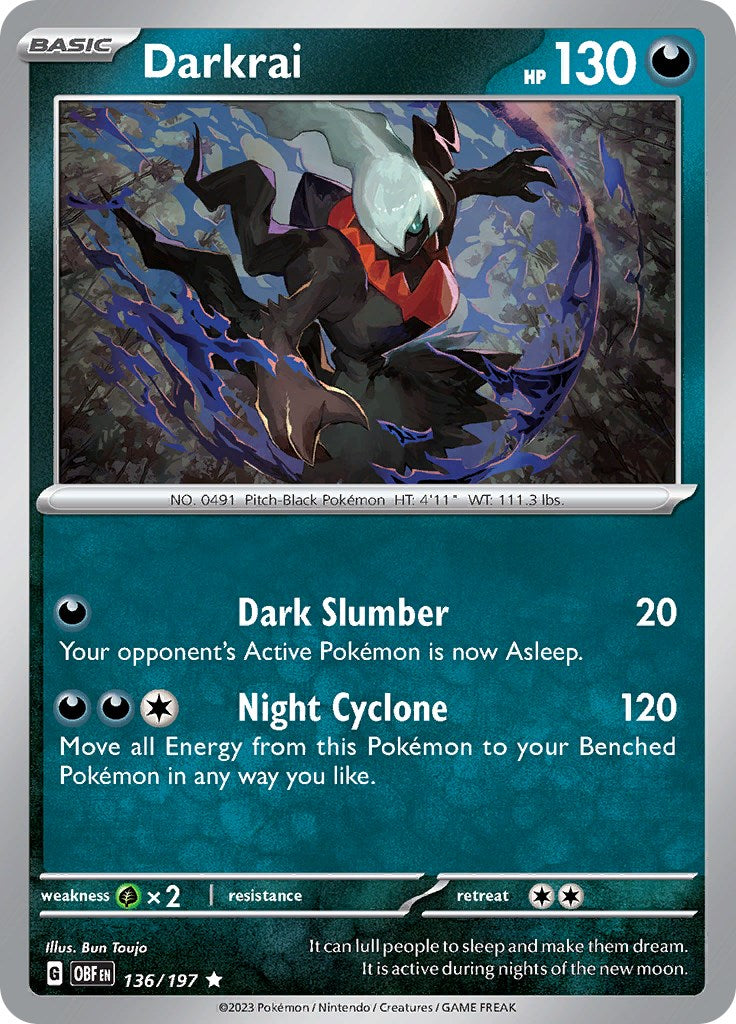 Darkrai [OBF - 136/197] Pokemon Trading Card