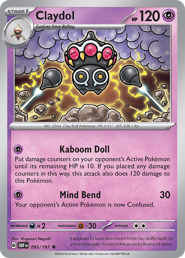 Claydol [OBF - 095/197] Pokemon Trading Card