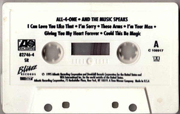 All-4-One : And The Music Speaks (Cass, Album, Club)