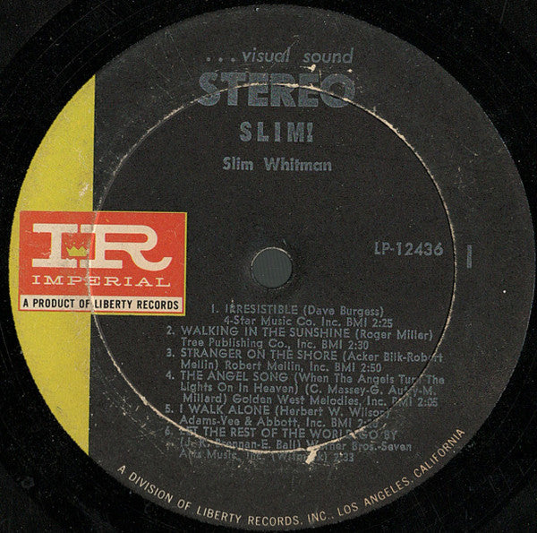 Slim Whitman : Slim! (LP, Album)