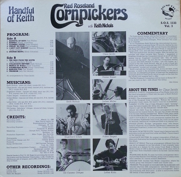 Red Roseland Cornpickers & Keith Nichols : Handful Of Keith (LP)