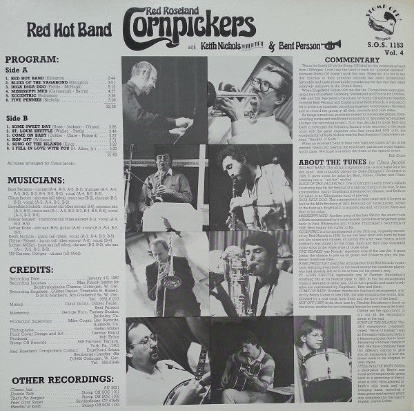 Red Roseland Cornpickers & Keith Nichols & Bent Persson : Red Hot Band (LP)