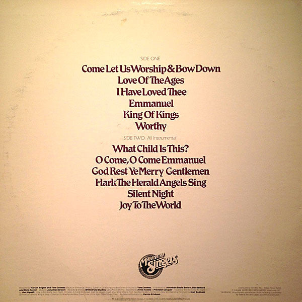 The Maranatha Singers & Praise Strings : Emmanuel, A Christmas Praise Album (LP, Album)