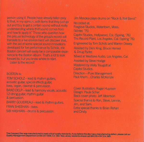 Boston : Boston (CD, Album, RE)
