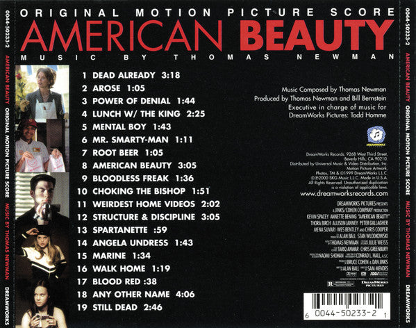 Thomas Newman : American Beauty (Original Motion Picture Score) (CD, Album)