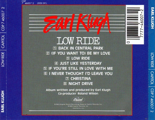 Earl Klugh : Low Ride (CD, Album)