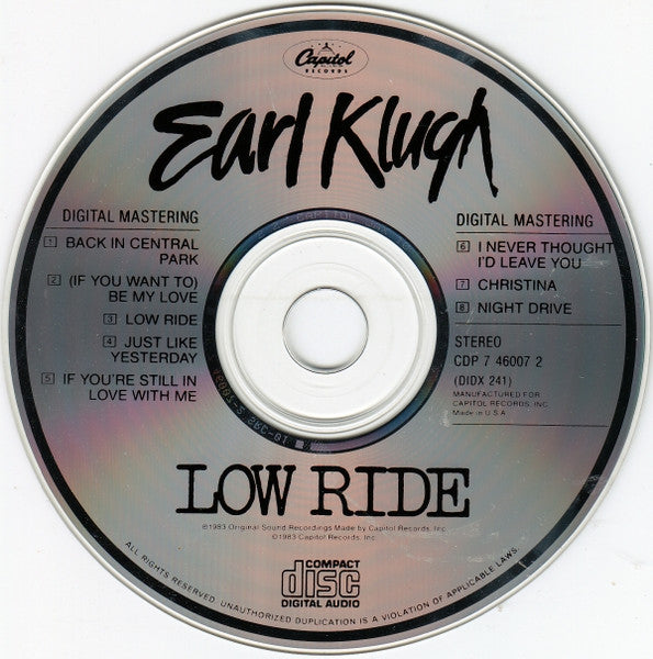 Earl Klugh : Low Ride (CD, Album)