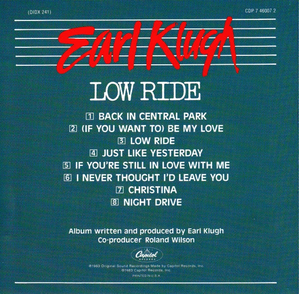 Earl Klugh : Low Ride (CD, Album)