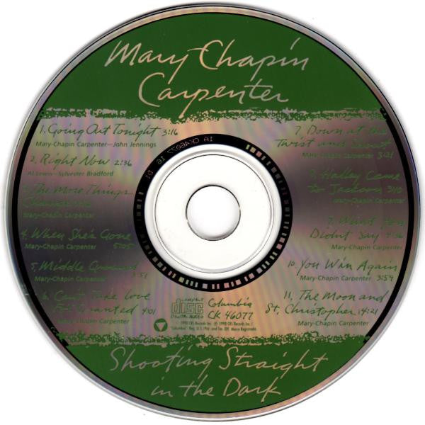 Mary Chapin Carpenter : Shooting Straight In The Dark (CD, Album, RP)