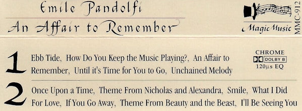 Emile Pandolfi : An Affair To Remember (Cass)