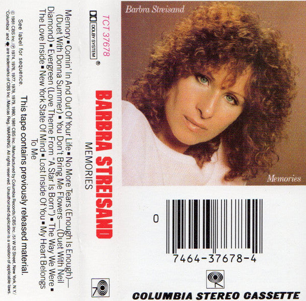 Barbra Streisand : Memories (Cass, Comp)
