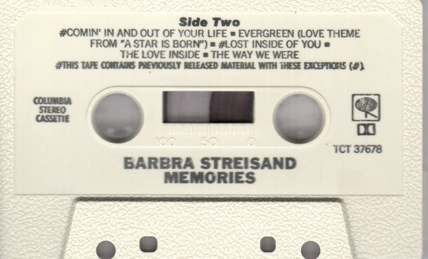 Barbra Streisand : Memories (Cass, Comp)