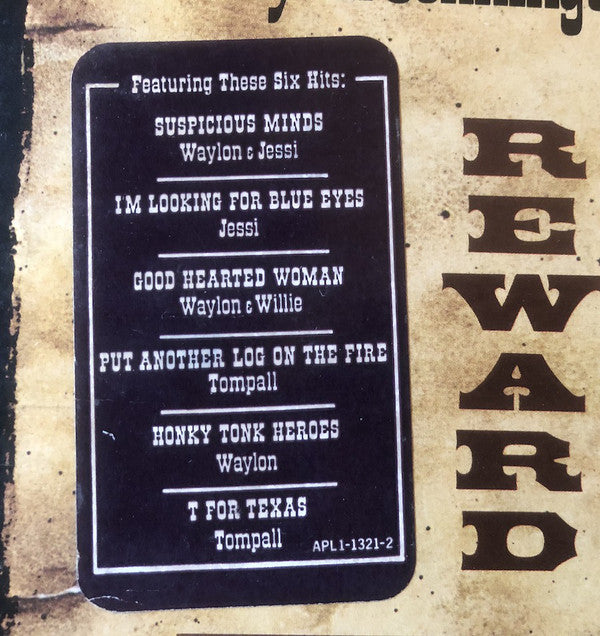 Waylon Jennings, Willie Nelson, Jessi Colter, Tompall Glaser : Wanted! The Outlaws (LP, Album, RE, Ind)