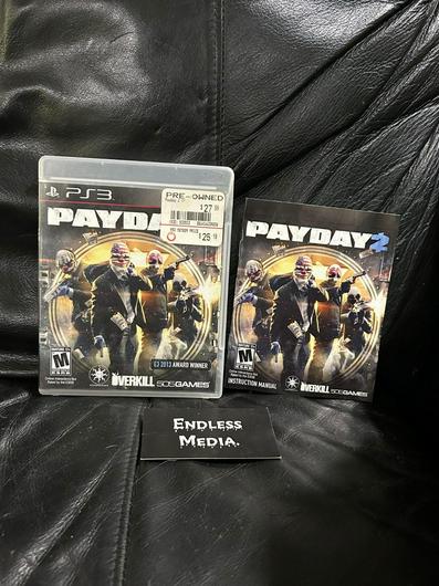 Payday 2 Playstation 3 Box and Manual