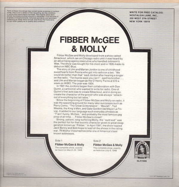 Fibber McGee & Molly : Fibber McGee & Molly (LP)