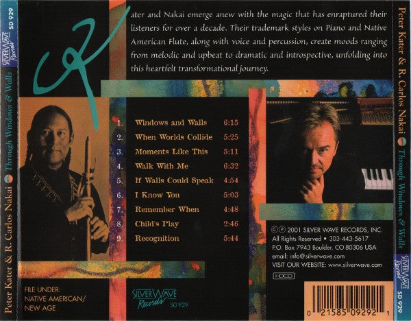 Peter Kater & R. Carlos Nakai : Through Windows & Walls (HDCD, Album)