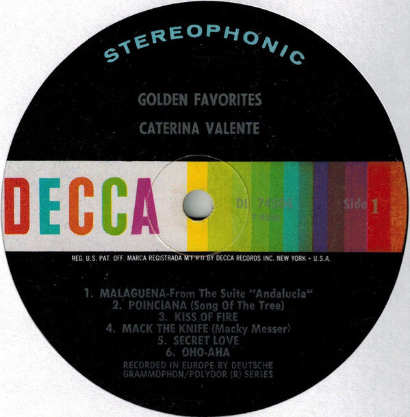 Caterina Valente - Golden Favorites (LP) (VG+) - Endless Media