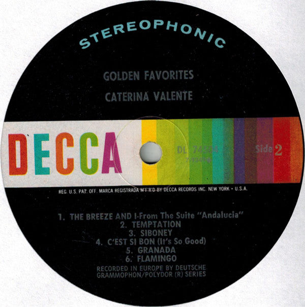 Caterina Valente - Golden Favorites (LP) (VG+) - Endless Media