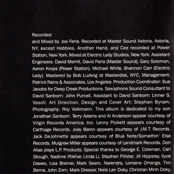 David Sanborn : Another Hand (CD, Album, Club)
