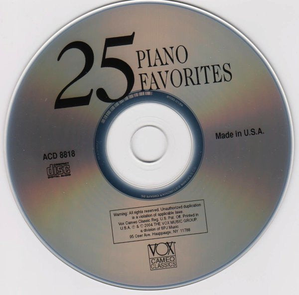 Various : 25 Piano Favorites  (CD, Comp)